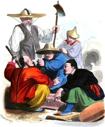 Auguste Wahlen, Sitten, Gebräuche und Kostüme aller Völker der Welt, Band 1. Verlag La Librairie historique-artistique, 1843